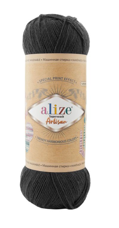 Alize Superwash Artisan 60 - černá