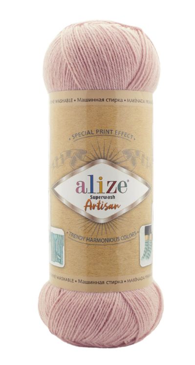 Alize Superwash Artisan 161 - starorůžová