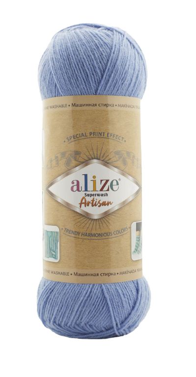 Alize Superwash Artisan 432 - modrá