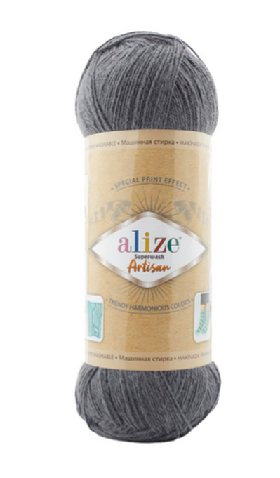 Alize Superwash Artisan 871 - sivá