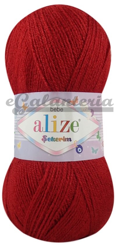 Alize Sekerim Bebe 106 - karmínově červená