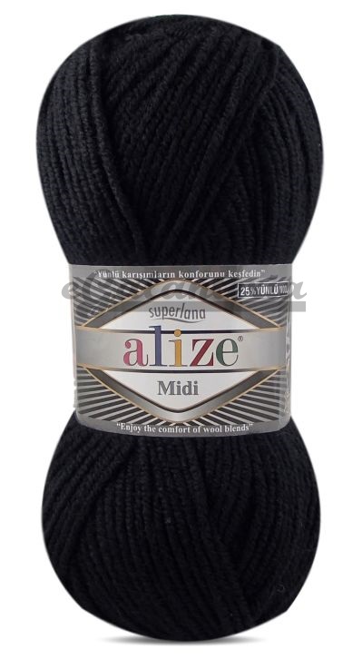 Alize Superlana Midi 60 - černá