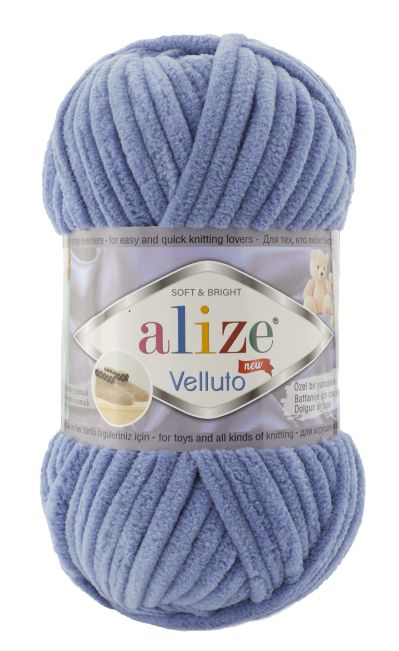 Alize Velluto 374 - denim modrá