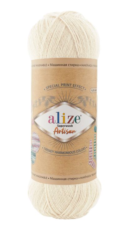 Alize Superwash Artisan 01 - máslová