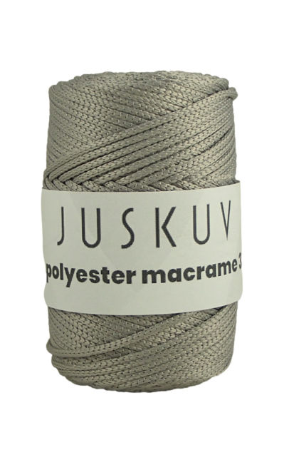 Polyester macrame Juskuv 63 - středně šedá