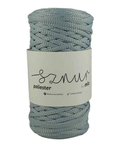 Polyester Sznur 5 mm plochý - 125 - šedomodrá