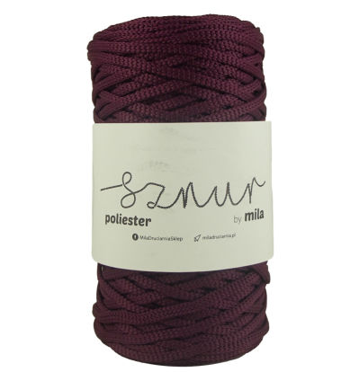 Polyester Sznur 5 mm plochý - 188 - lilek