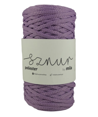 Polyester Sznur 5 mm plochý - 92 - fialová