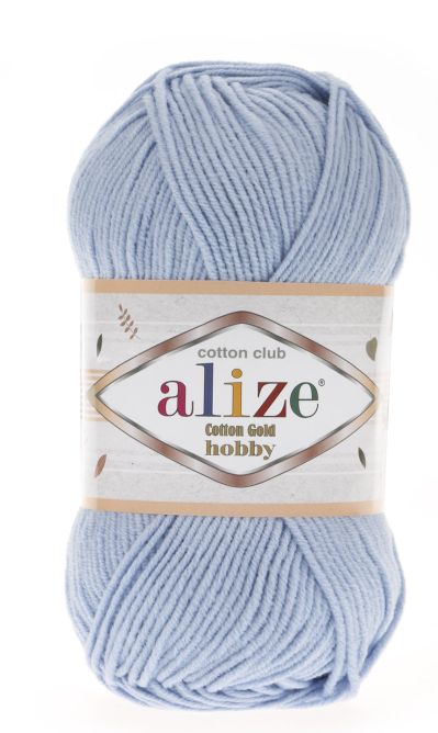 Alize Cotton Gold Hobby 513 - křišťálově modrá