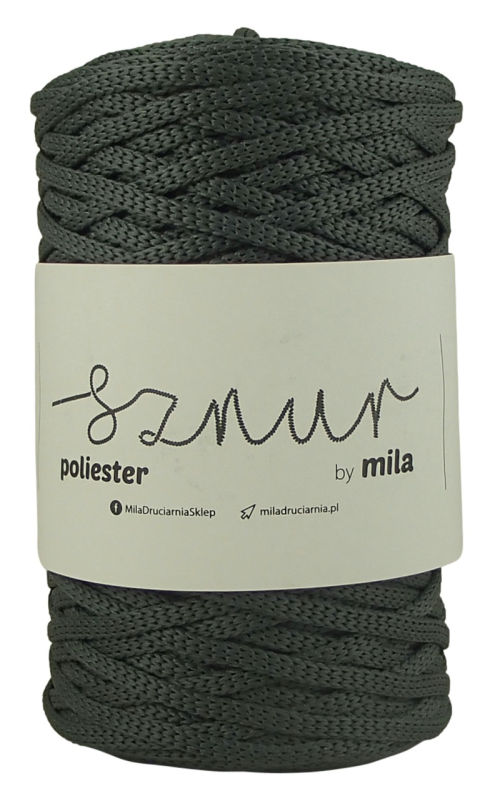 Polyester Sznur 5 mm plochý - 41 - grafit